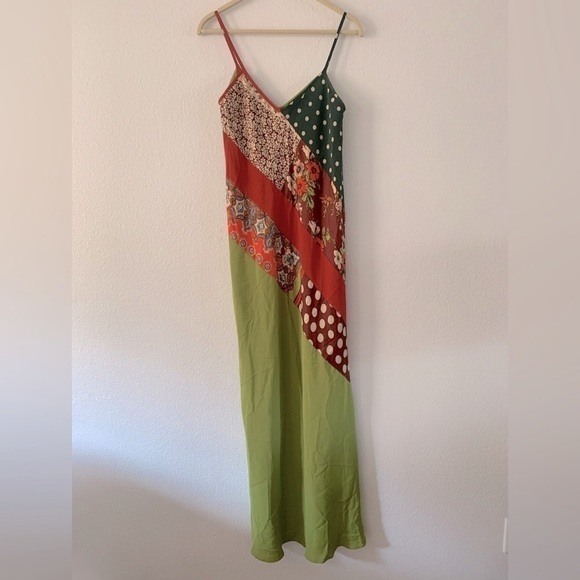 Jean PAUL GAULTIER CLASSIQUE Vintage Retro 90’s Silk Abstract/Floral Maxi Dress - Picture 4 of 15
